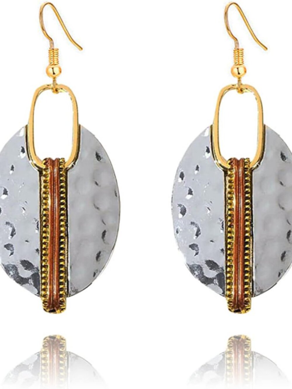 Handmade Boho Hammered Earring for Women Unique Chic Trendy Vintage Bohemian Eth